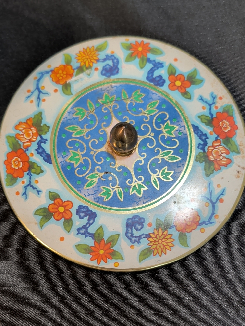 Vintage English Made Decorative Tin Floral Motif By Daher - Picture 4 of 10